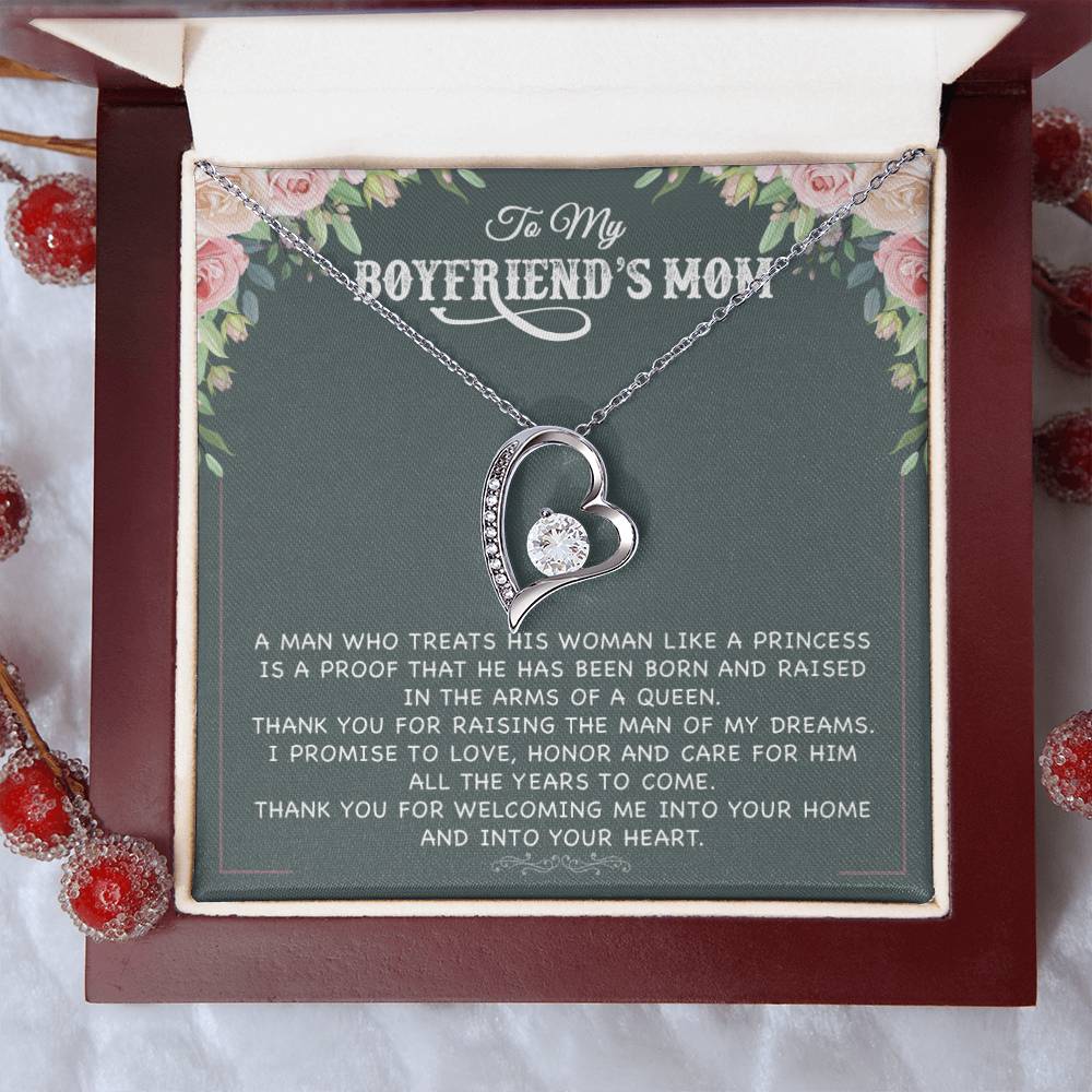 To My Boyfriend's Mom Gift, Boyfriend's Mom Necklace Pendant, Boyfriend's Mom Birthday