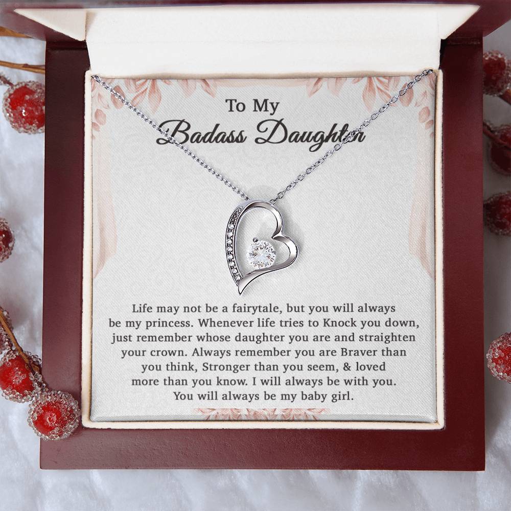 To My Badass Daughter Necklace From Mom, Badass Daughter Gift, Badass Daughter Necklace