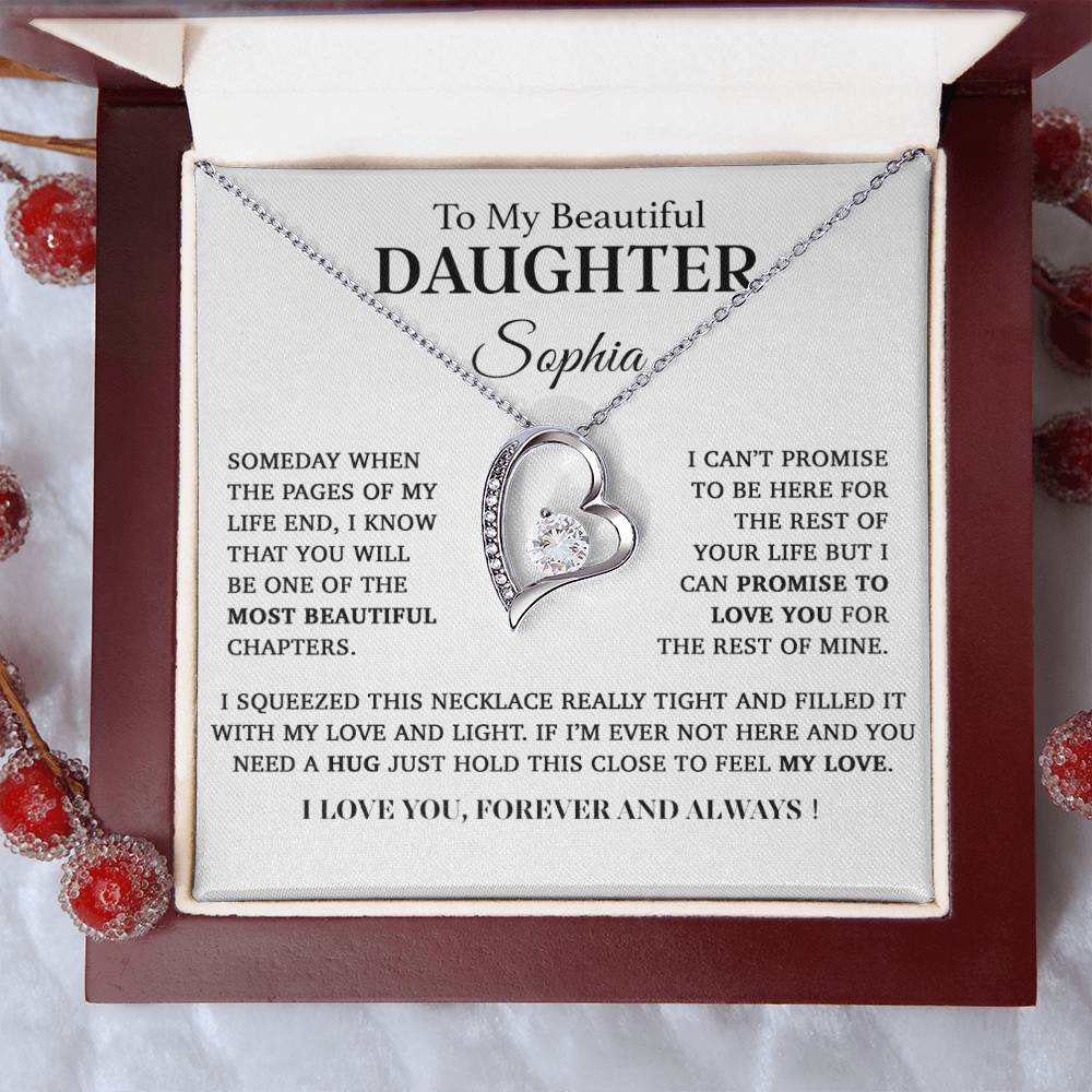 Custom To My Daughter Necklace, Mother Daughter Gifts, Daughter Necklace