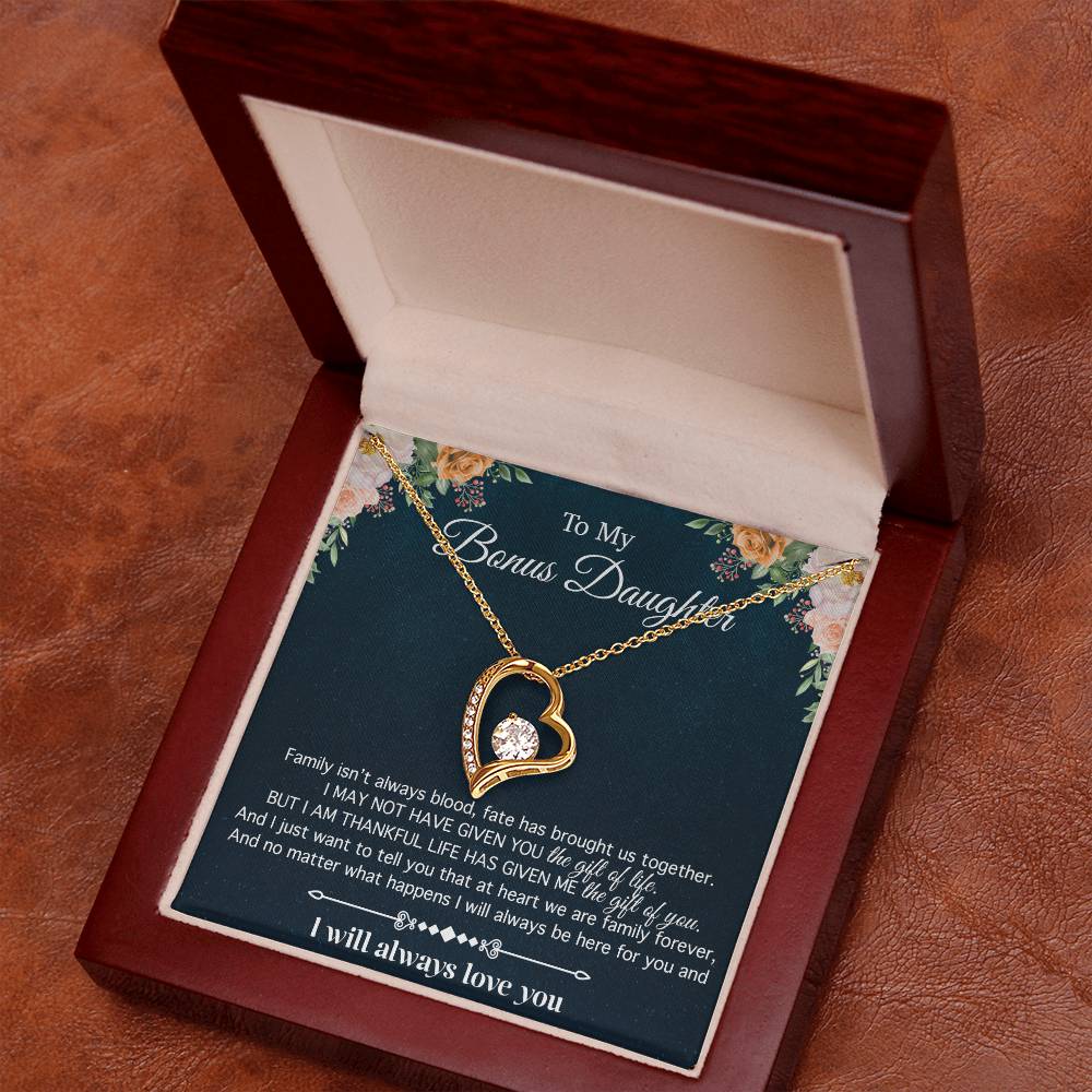 To My Bonus Daughter, Gift For Bonus Daughter Necklace, Step Daughter Necklace