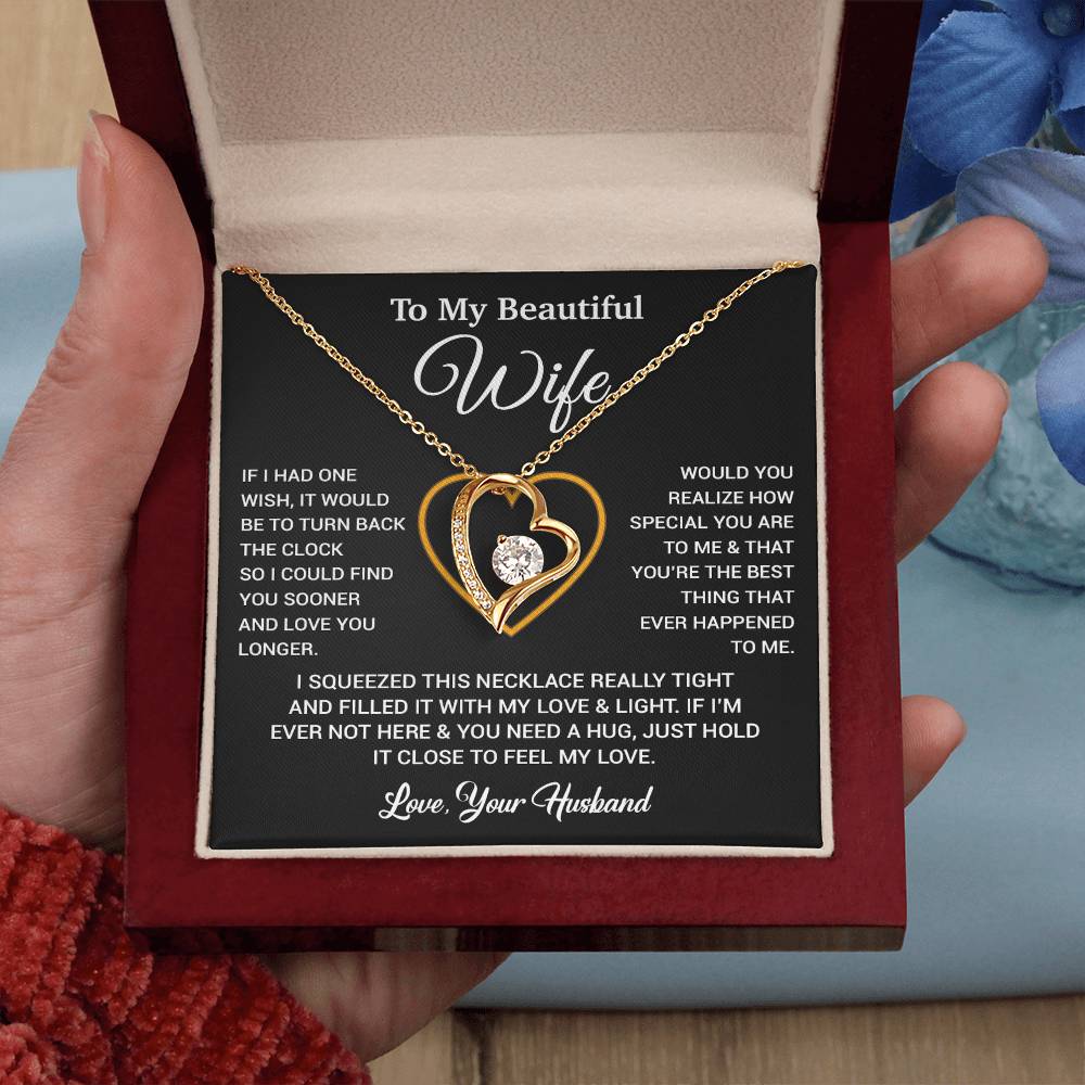 To My Wife Necklace, Gift For Wife, Anniversary Gift For Wife, Necklace For Wife 28_5_Black