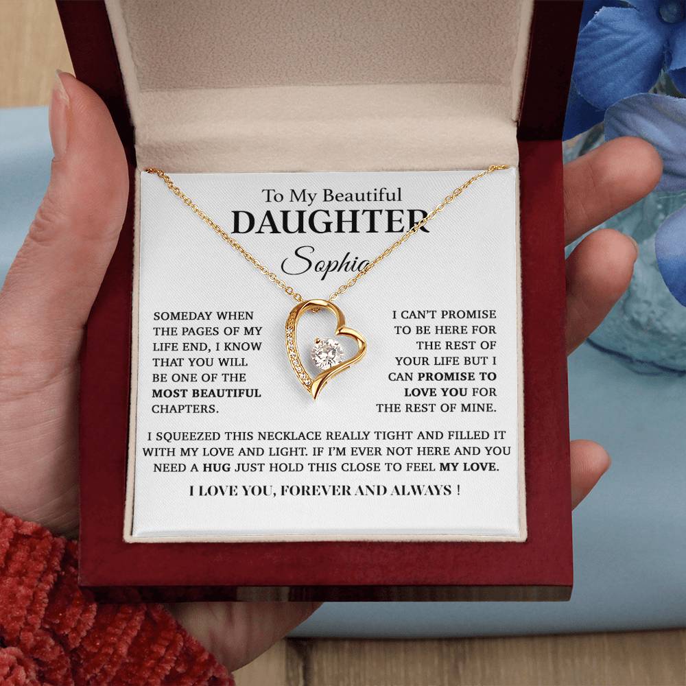 Custom To My Daughter Necklace, Mother Daughter Gifts, Daughter Necklace