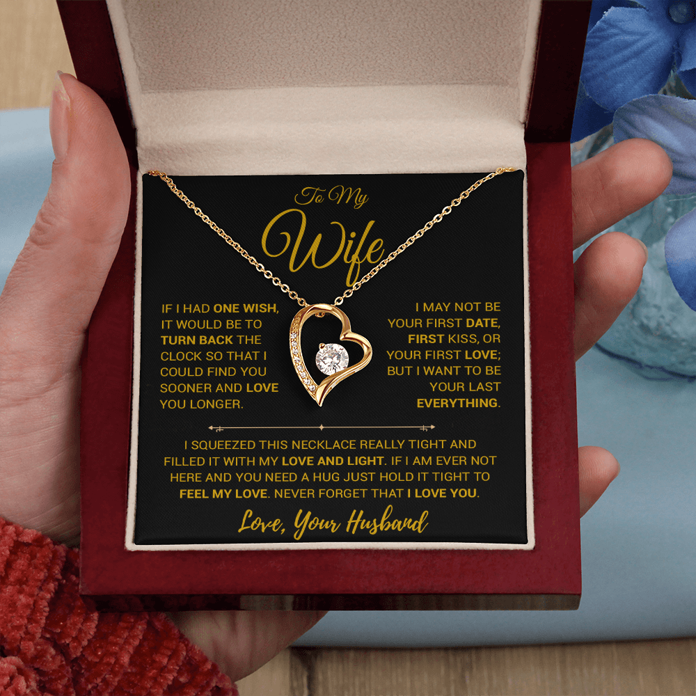 To My Wife Necklace, Gift For Wife, Anniversary Gift For Wife, Christmas Gift 14_2_Gold