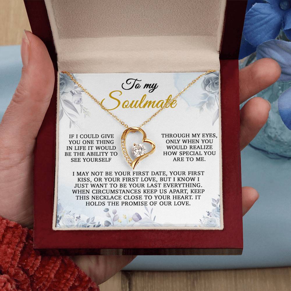 To My Soulmate Gift, Gift for Wife, Girlfriend Necklace, Anniversary Gift, Soulmates Gift
