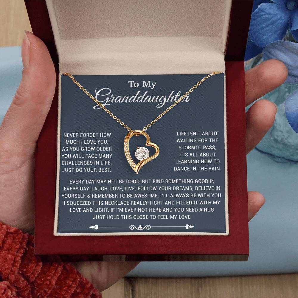 To My Granddaughter Necklace, Birthday Gift For Granddaughter, Birthday Gifts 26_10_Blue