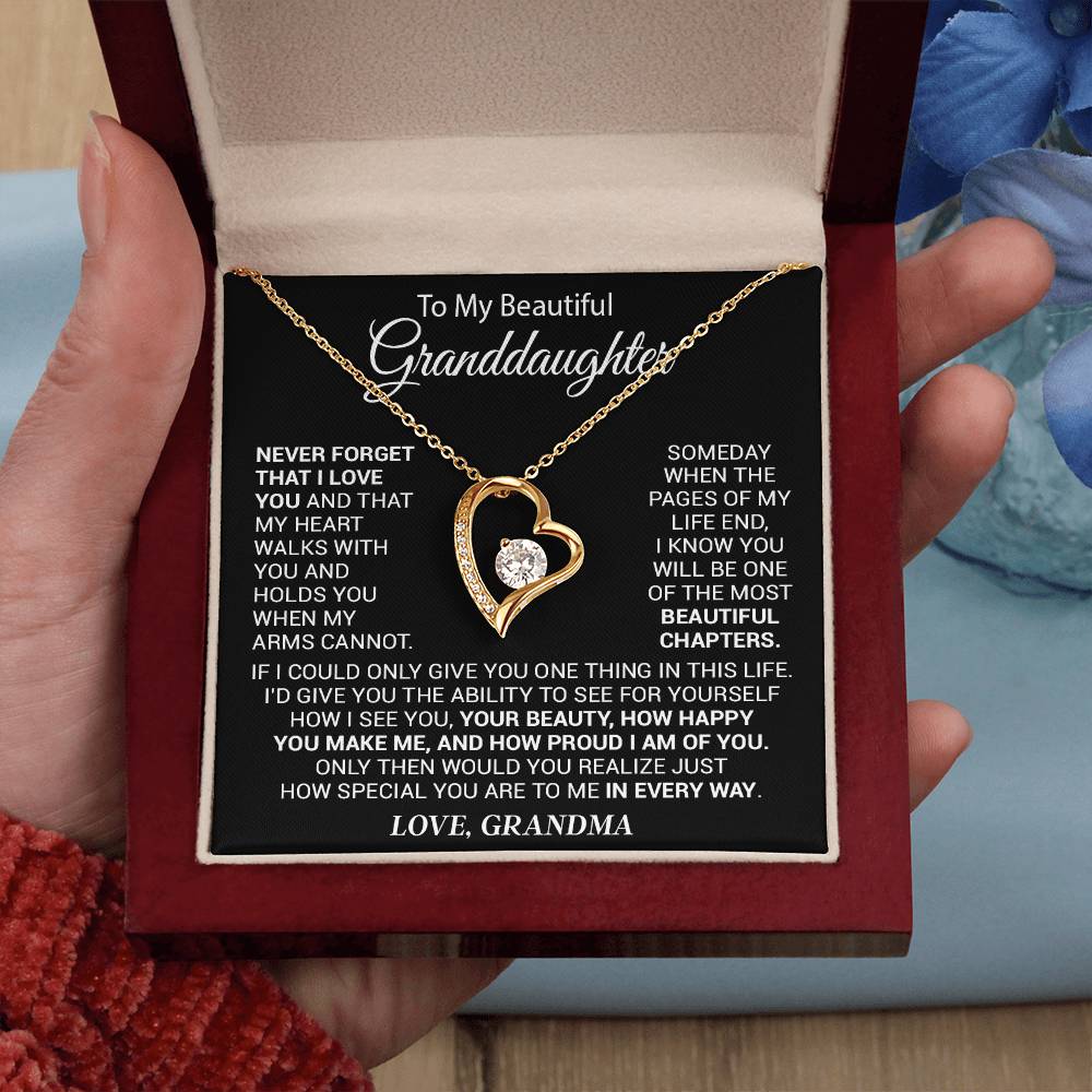 To My Granddaughter Necklace, Gift For Your Granddaughter, Christmas,Anniversary