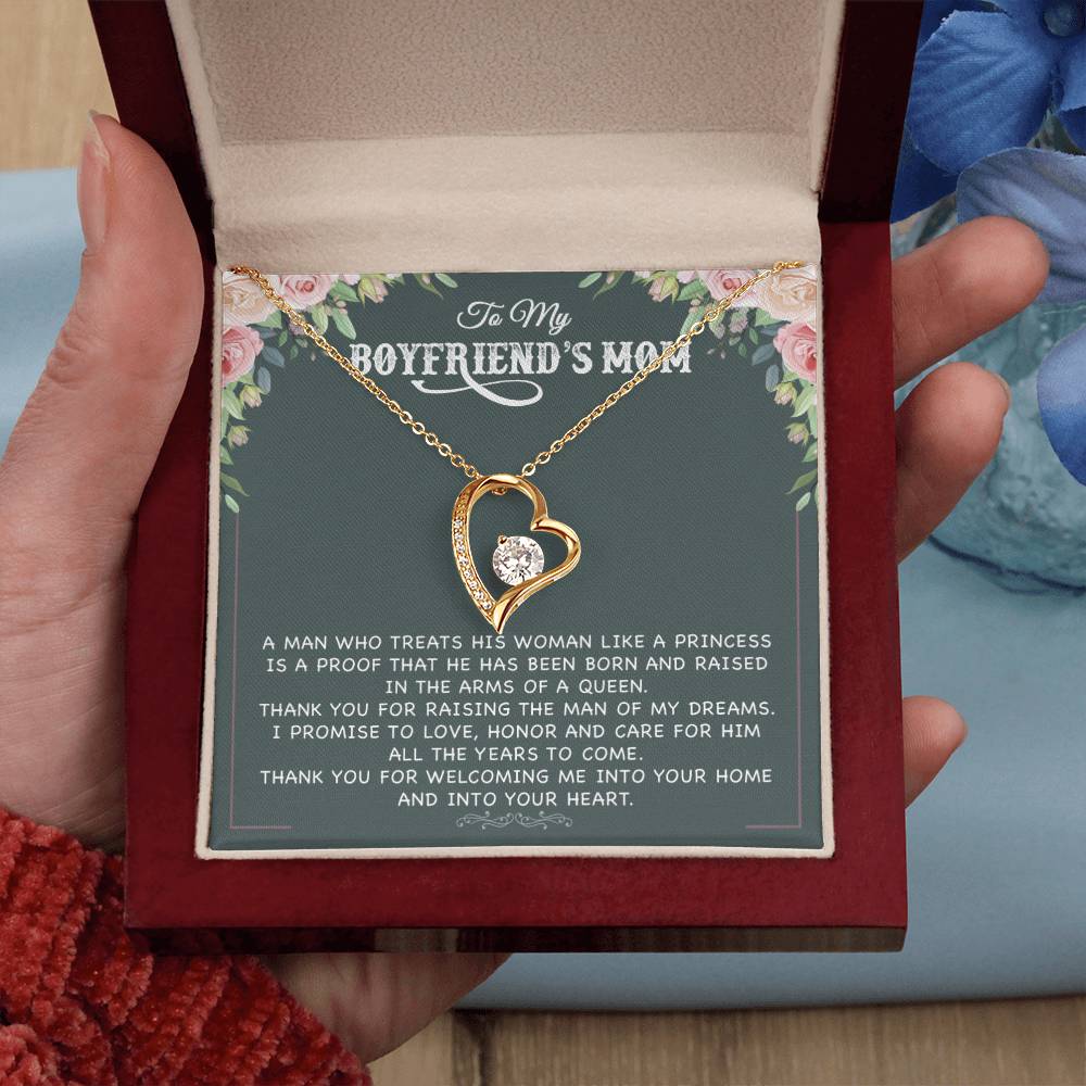 To My Boyfriend's Mom Gift, Boyfriend's Mom Necklace Pendant, Boyfriend's Mom Birthday