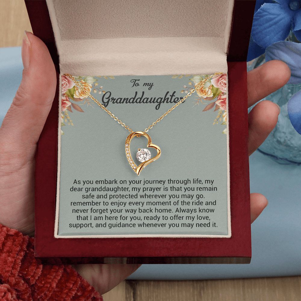 To My Granddaughter Necklace,Granddaughter Necklace, Birthday Gift for Granddaughter