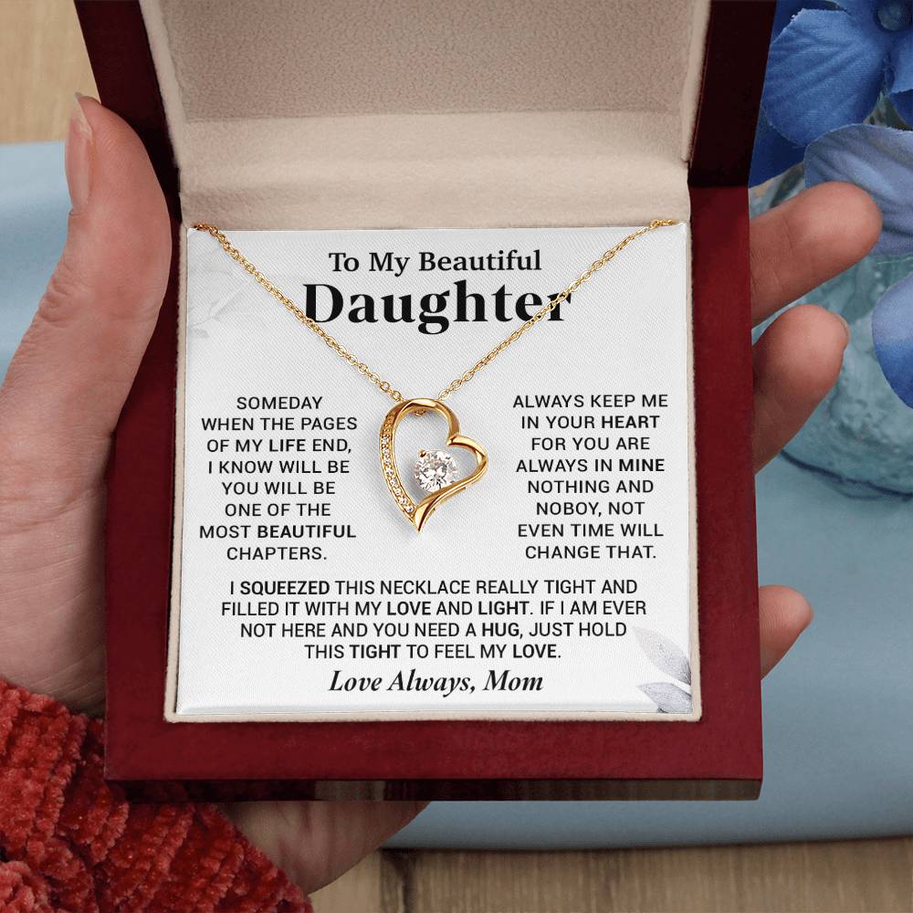 To My Beautiful Daughter Necklace, Gift for Daughter, Birthday Gift for Daughter 24_7