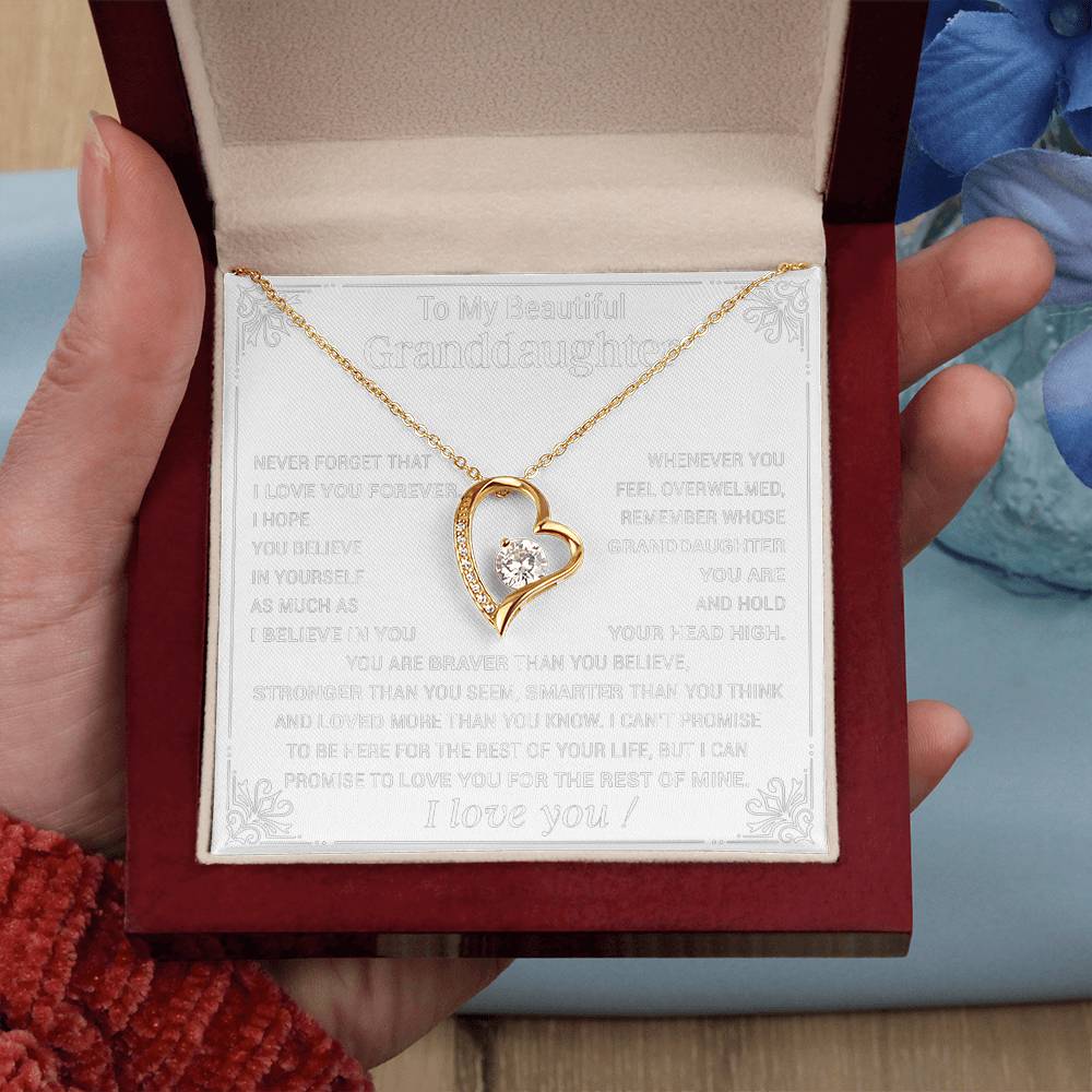 To My Granddaughter Necklace, Granddaughter Gifts From Grandpa Grandma