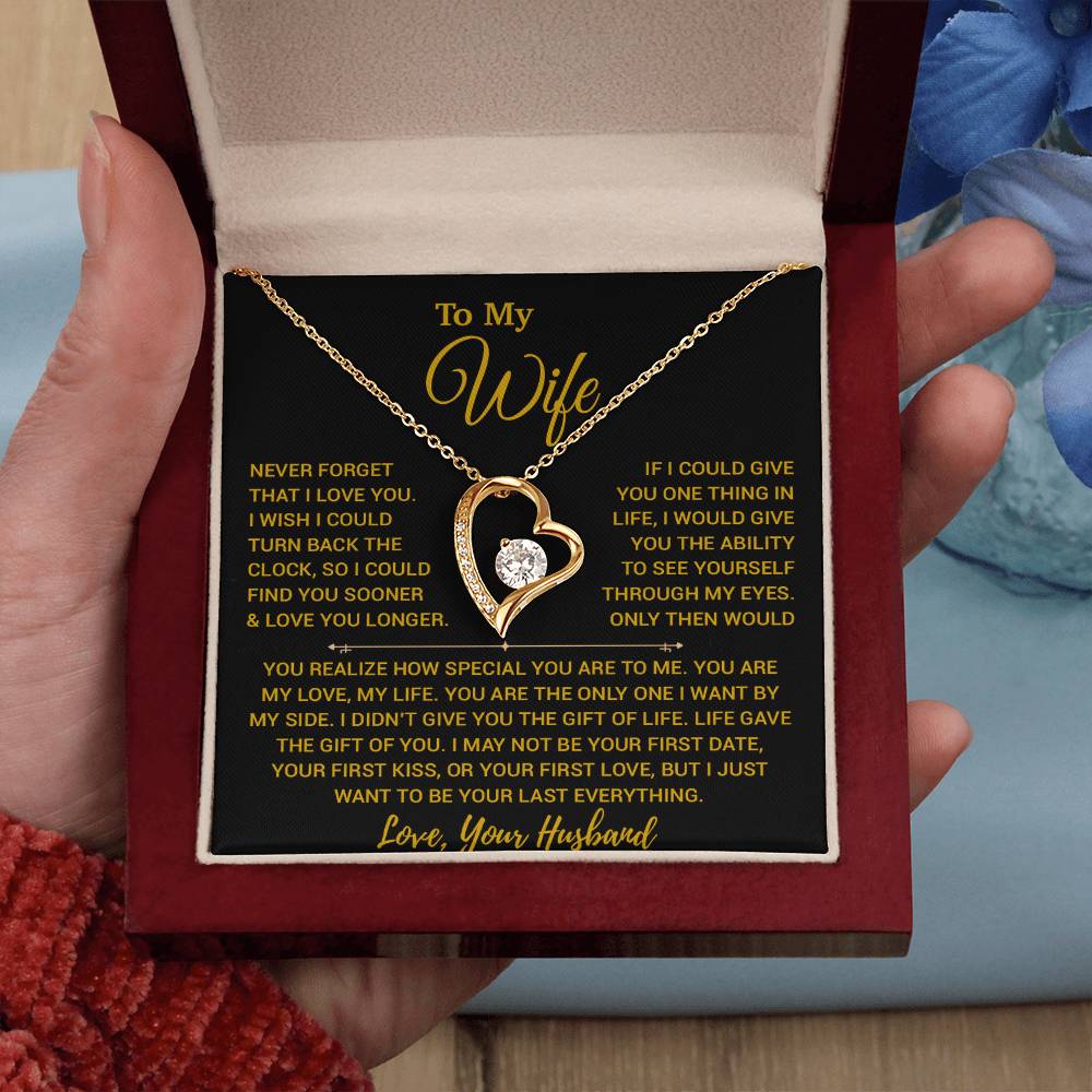 To My Wife Necklace, Vanlentines Gifts For Women, Anniversary Gift For Wife 14_2_Gold