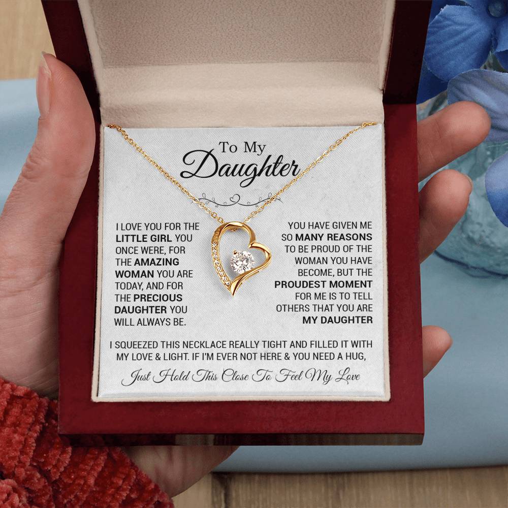 To My Daughter Gifts Necklace From Mom Dad Mother Father Necklace