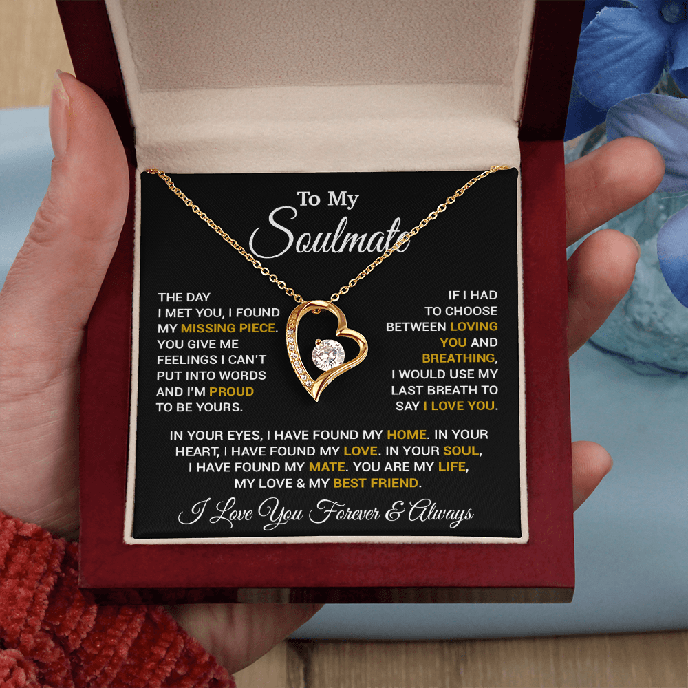 To My Soulmate Necklace, Valentines Day Gift, Gift For Wife, Anniversary Gift 14_2