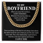 Boyfriend Cuban Chain Necklace, Promise Necklace For Boyfriend, Boyfriend Necklace
