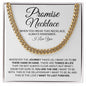 Promise Necklace Gift for Him, To My Man Cuban Chain Necklace, Anniversary Gift, Ideas for Boyfriend