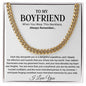 Boyfriend Promise Necklace, Boyfriend Promise Gift, Boyfriend Cuban Chain Necklace