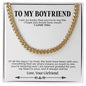 To My Boyfriend Necklace, Boyfriend Anniversary Gift, Boyfriend Birthday Gift, Boyfriend Christmas Gift
