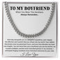 Boyfriend Promise Necklace, Boyfriend Promise Gift, Boyfriend Cuban Chain Necklace