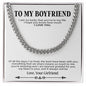To My Boyfriend Necklace, Boyfriend Anniversary Gift, Boyfriend Birthday Gift, Boyfriend Christmas Gift