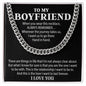 Boyfriend Cuban Chain Necklace, Promise Necklace For Boyfriend, Boyfriend Necklace