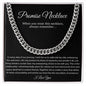 Promise Necklace Gift for Him, To My Man Cuban Chain Necklace, Anniversary Gift 1