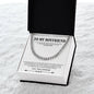 To My Boyfriend Necklace, Boyfriend Anniversary Gift, Boyfriend Birthday Gift, Boyfriend Christmas Gift
