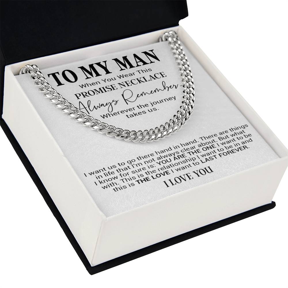 To My Man Cuban Chain Necklace, Romantic Gift for Him, Anniversary Birthday Christmas Gift 31_10