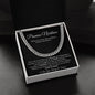Promise Necklace Gift for Him, To My Man Cuban Chain Necklace, Anniversary Gift for Boyfriend