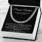 Promise Necklace Gift for Him, To My Man Cuban Chain Necklace, Anniversary Gift for Boyfriend
