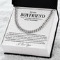 Boyfriend Promise Necklace, Boyfriend Promise Gift, Boyfriend Cuban Chain Necklace