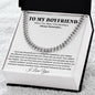 Boyfriend Promise Necklace, Boyfriend Promise Gift, Boyfriend Cuban Chain Necklace