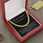 Promise Necklace Gift for Him, To My Man Cuban Chain Necklace, Anniversary Gift for Boyfriend