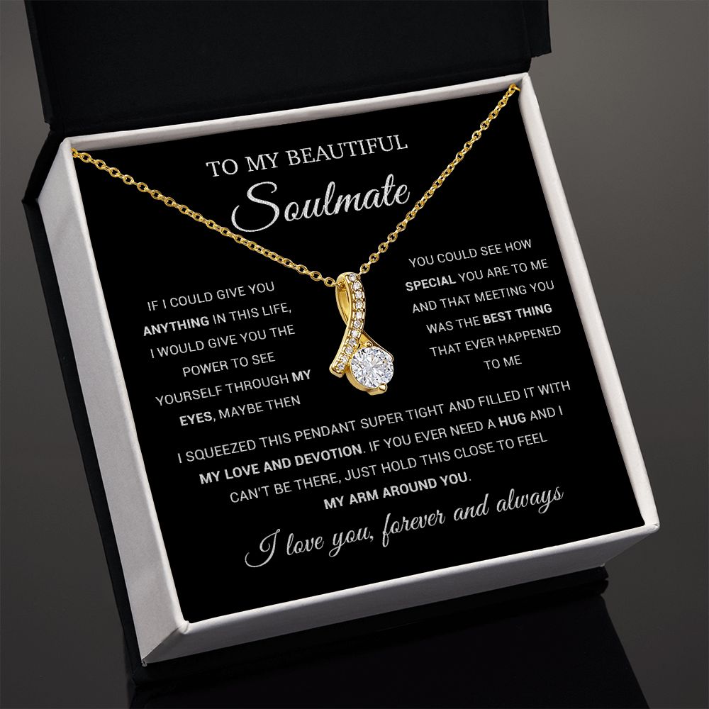 To My Beautiful Soulmate Necklace, Gift for Wife, Girlfriend, Anniversary Gift