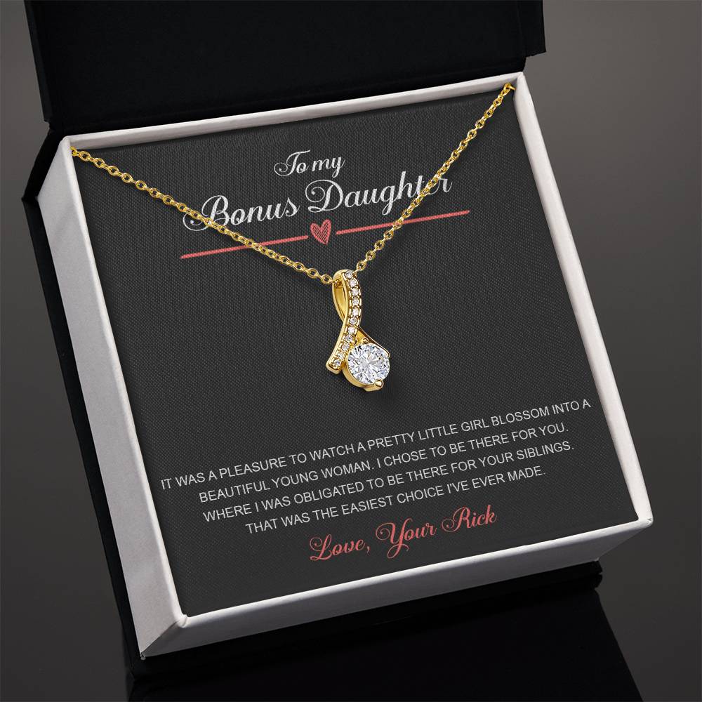 to my bonus daughter necklace