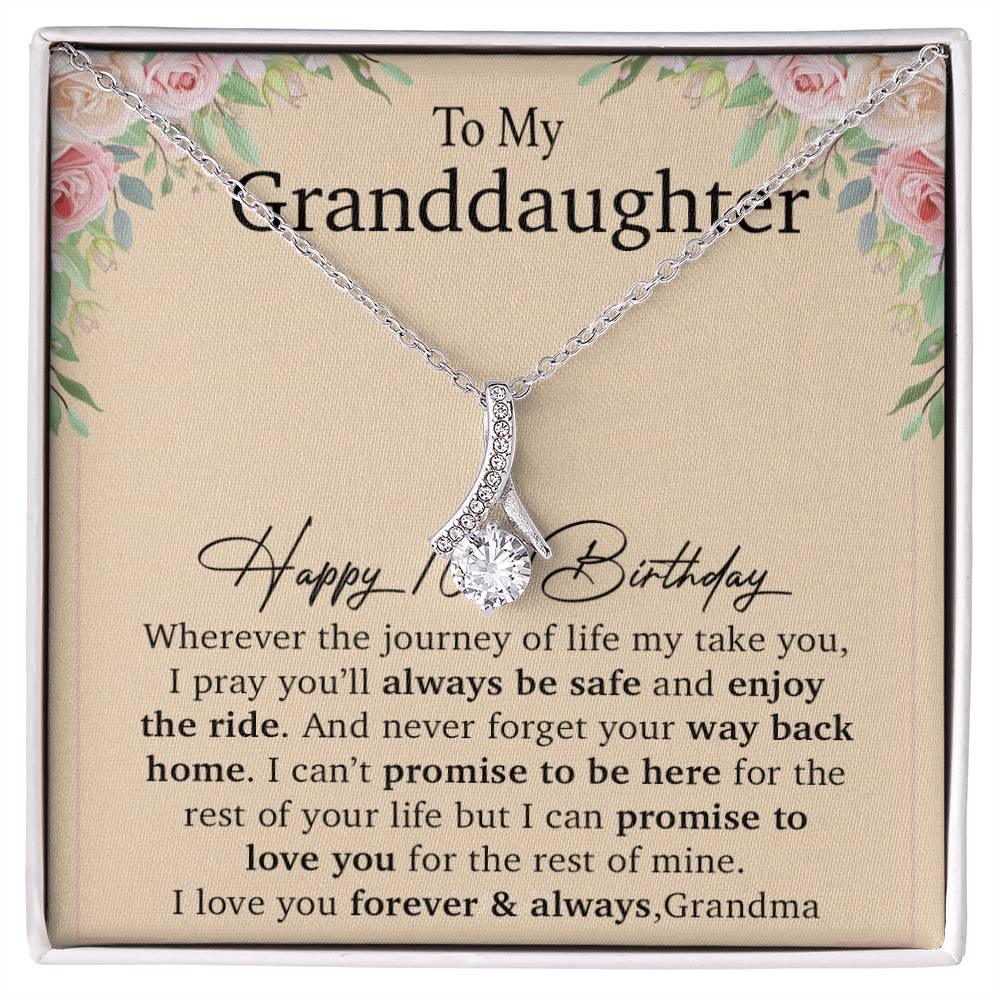Happy 16th Birthday, To My Granddaughter Necklace, Gift For Granddaughter