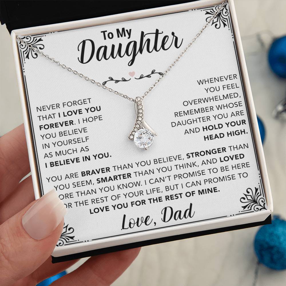 To My Daughter Necklace, Gift for Daughter from Dad, Father Daughter Necklace 30_11