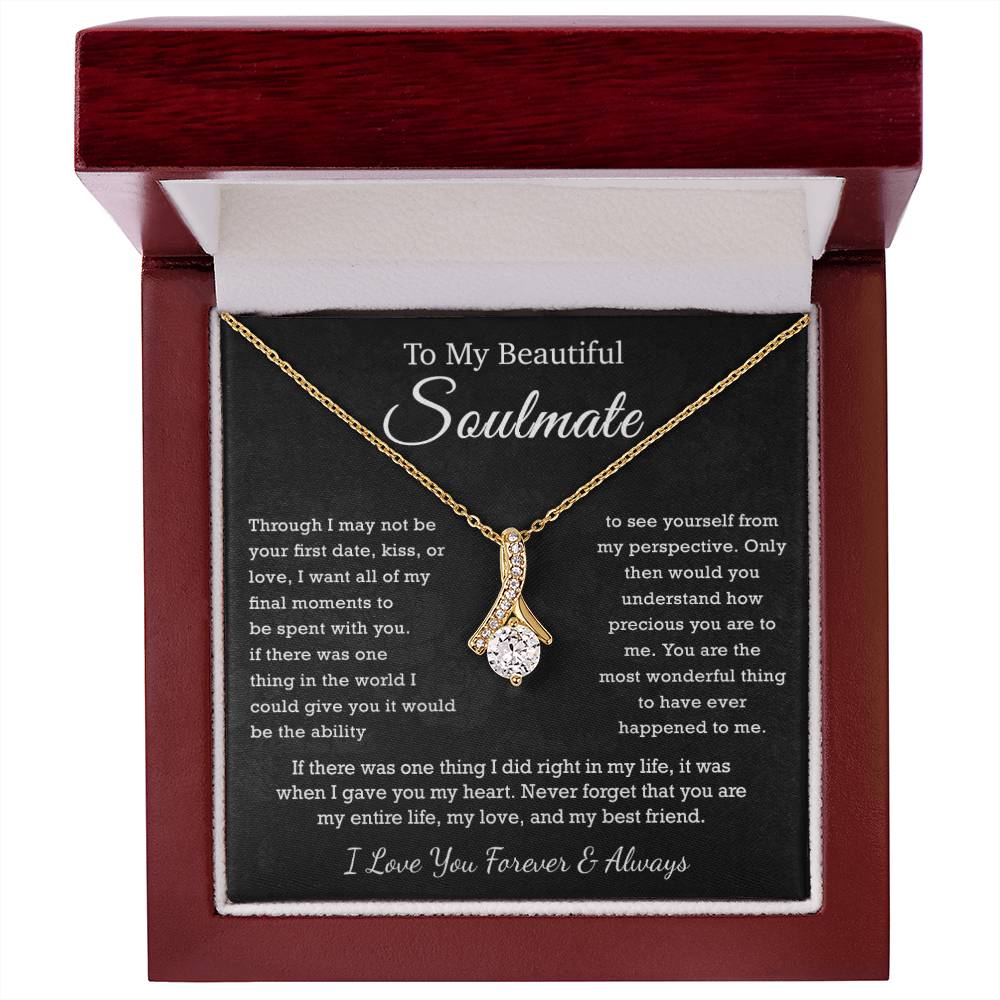 To My Beautiful Soulmate, Soulmate Necklace Gift , Gift for Wife, Birthday Gift