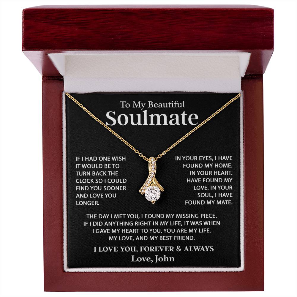 Custom To My Soulmate Necklace Gift For Girlfriend Wife Birthday Gifts Christmas Gifts