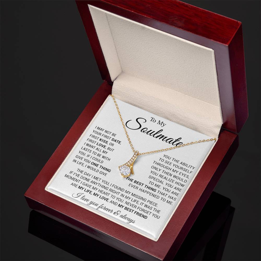 To My Soulmate Necklace,Birthday Gift for Girlfriend, Necklace for Wife, Gift for Future Wife's