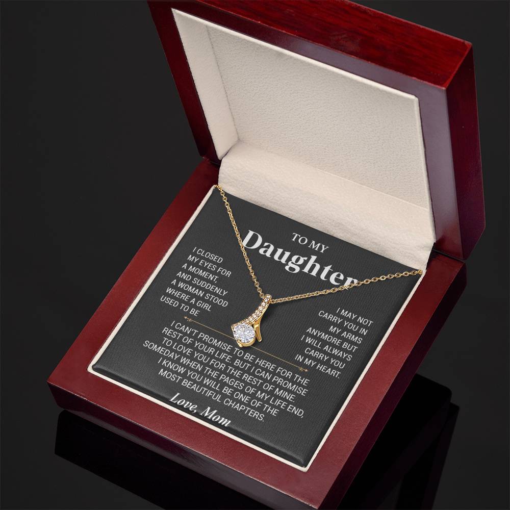 To My Daughter Necklace, Gift For Daughter From Mom, Daughter Mother Necklace99