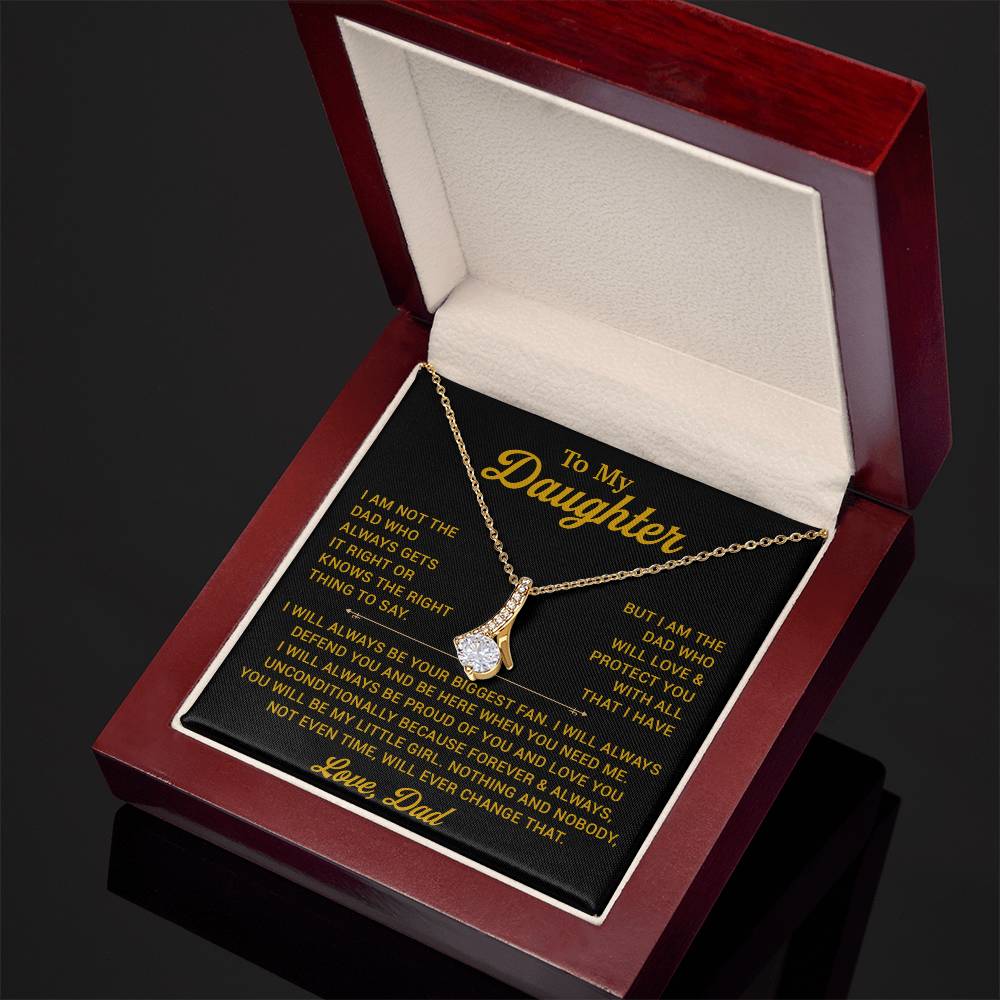 To My Daughter Necklace, Gift for Daughter from Dad, Father Daughter Necklace 1_11_Gold