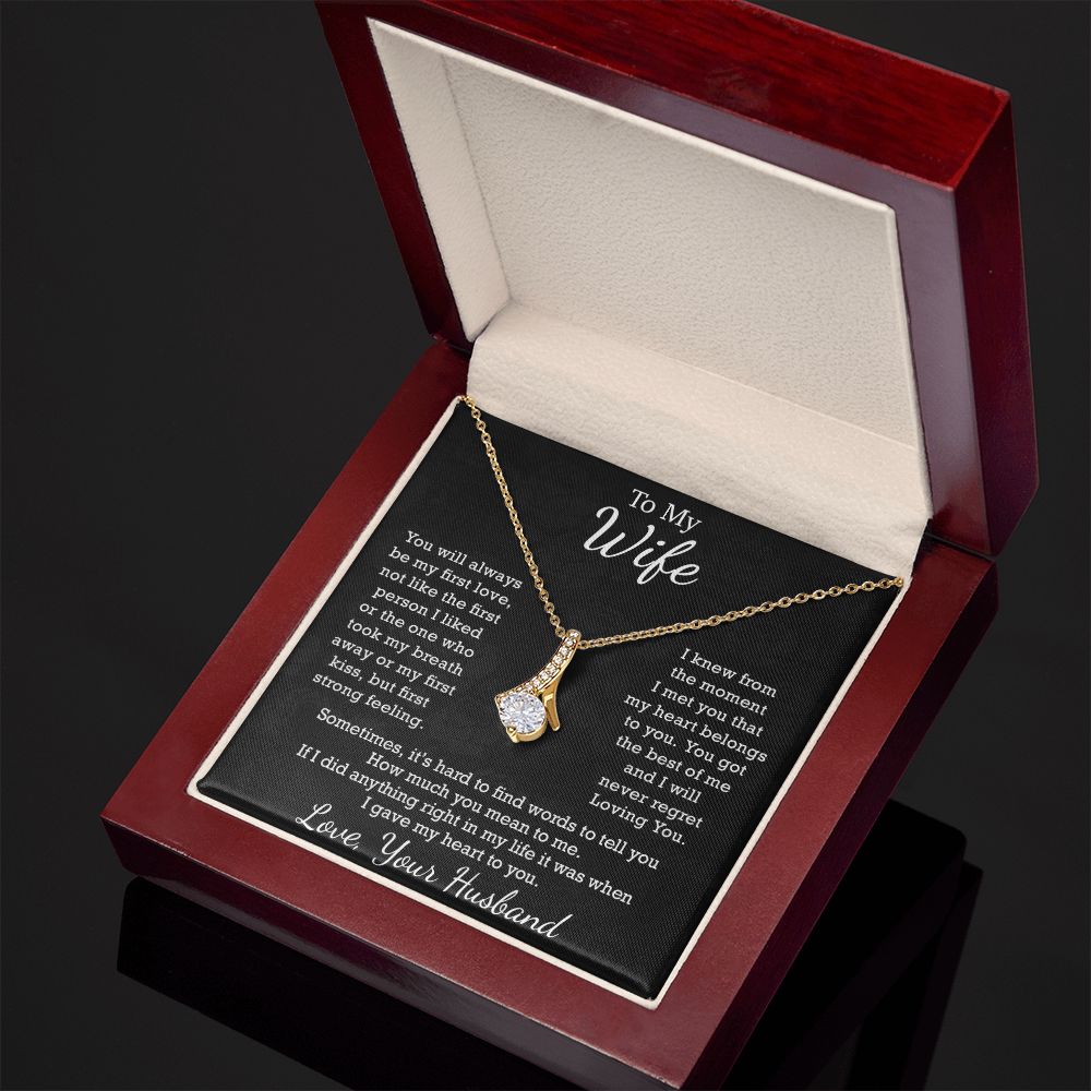To My Wife Necklace, Gift from Husband, Gift for Wife Birthday, Anniversary Gift
