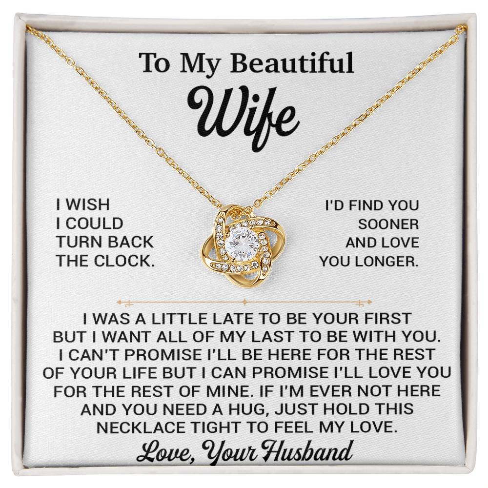 To My Beautiful Wife Necklace, Gift From Husband, Anniversary Gifts For Wife