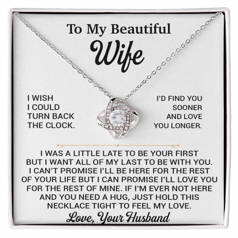 To My Beautiful Wife Necklace, Gift From Husband, Anniversary Gifts For Wife