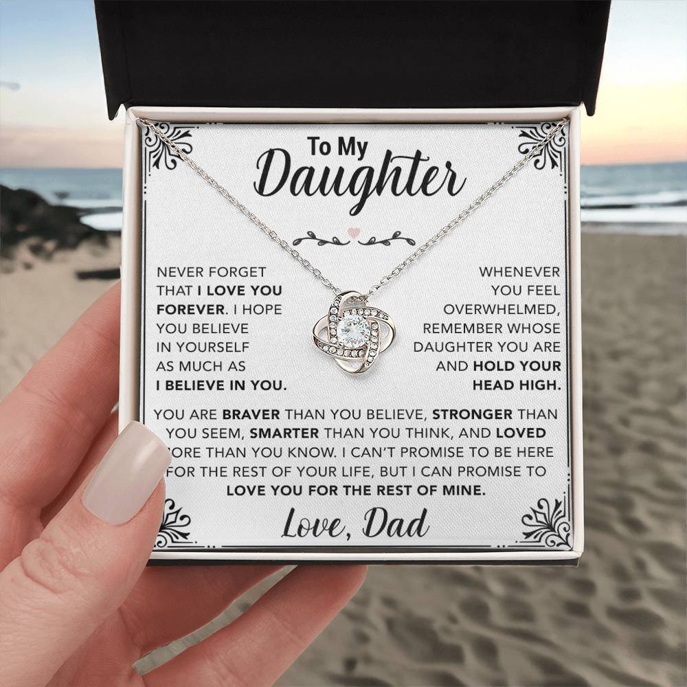 To My Daughter Necklace, Gift for Daughter from Dad, Father Daughter Necklace 30_11