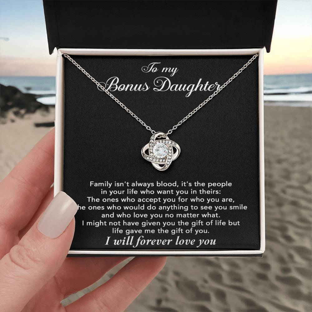 To My Bonus Daughter Necklace, Gift for Bonus Daughter, Step Daughter Birthday