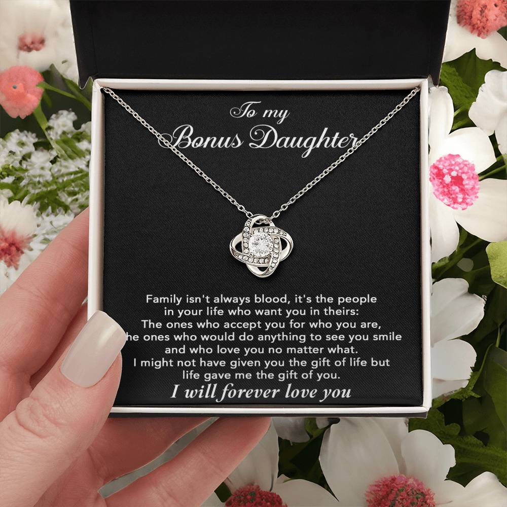 To My Bonus Daughter Necklace, Gift for Bonus Daughter, Step Daughter Birthday