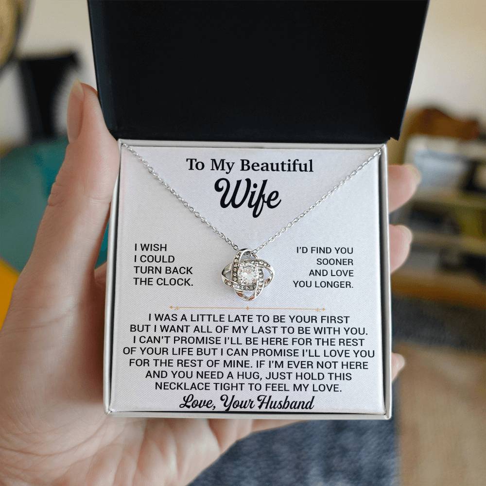 To My Beautiful Wife Necklace, Gift From Husband, Anniversary Gifts For Wife