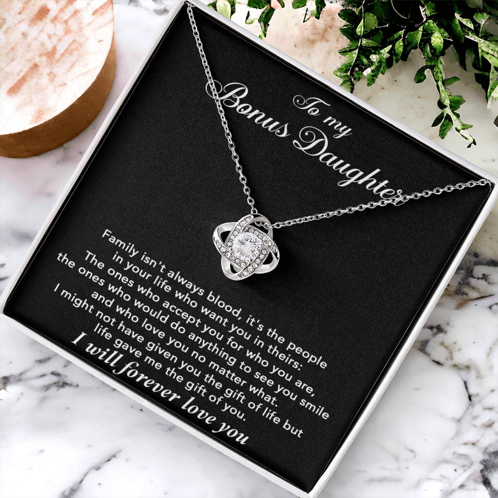 To My Bonus Daughter Necklace, Gift for Bonus Daughter, Step Daughter Birthday