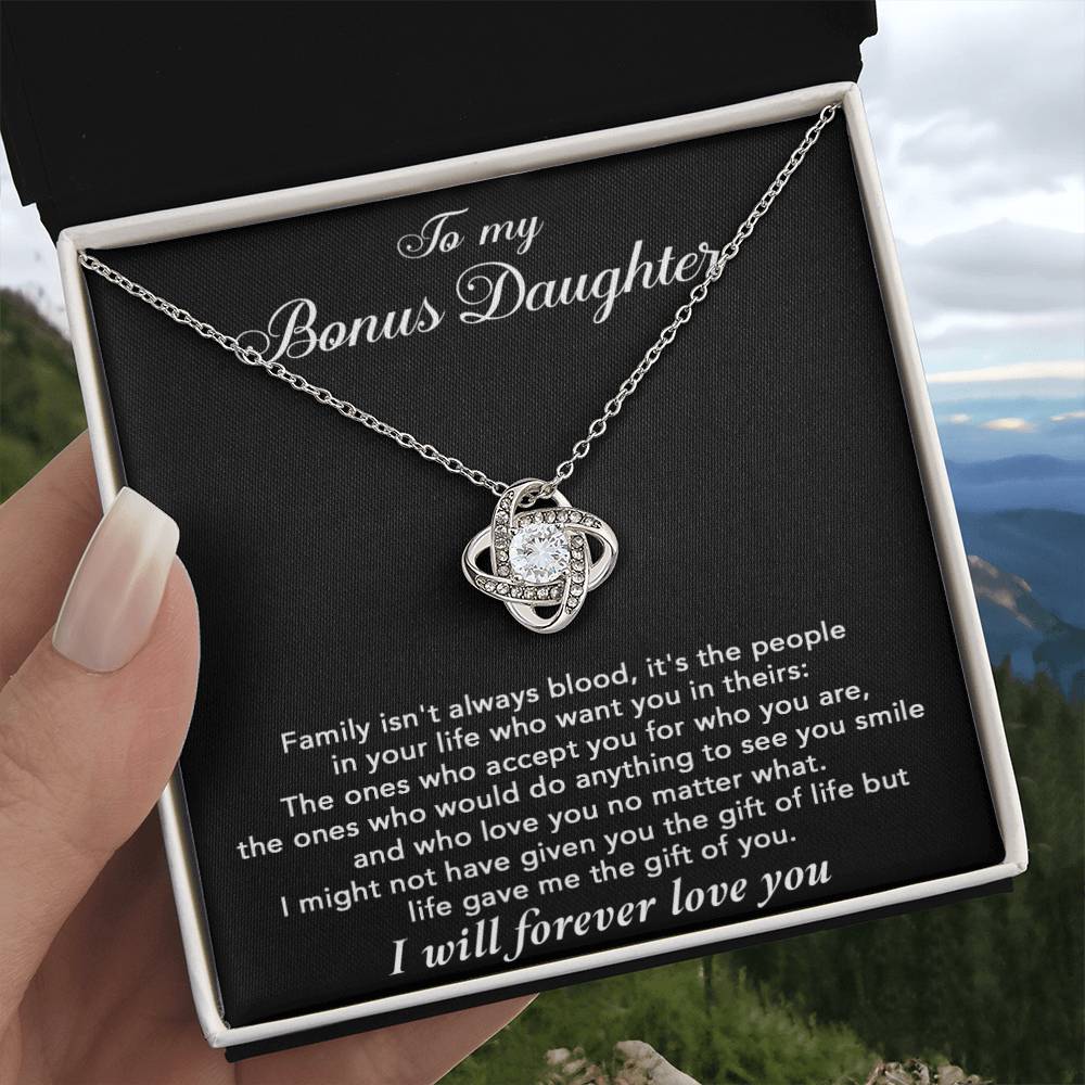 To My Bonus Daughter Necklace, Gift for Bonus Daughter, Step Daughter Birthday